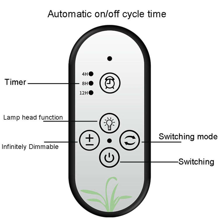 LED Plant Growth Light USB Remote Control Timing Fill Light Two Heads(Red Warm Light)