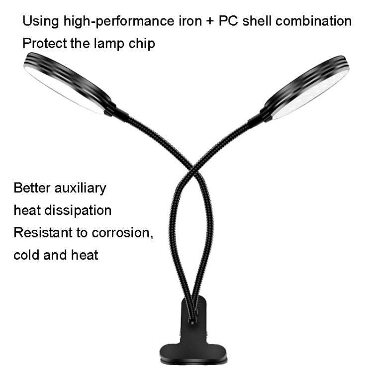 LED Plant Growth Light USB Remote Control Timing Fill Light Four Heads(Red Warm Light)