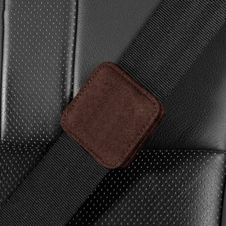 Car Seat Belt Limiter Elastic Adjuster Magnetic Fixation(Brown)