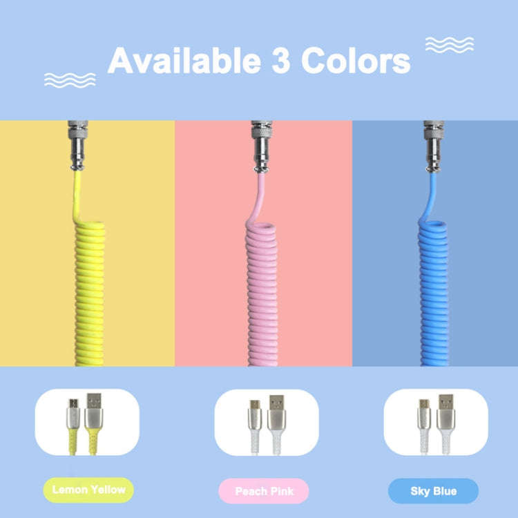 Ajazz AL60 USB To Type-C/USB-C Keyboard Extension Line Single Hole Connector, Cable Length: 2.3m(...
