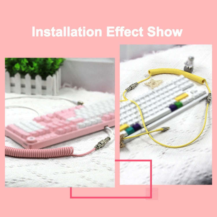 Ajazz AL60 USB To Type-C/USB-C Keyboard Extension Line Single Hole Connector, Cable Length: 2.3m(...