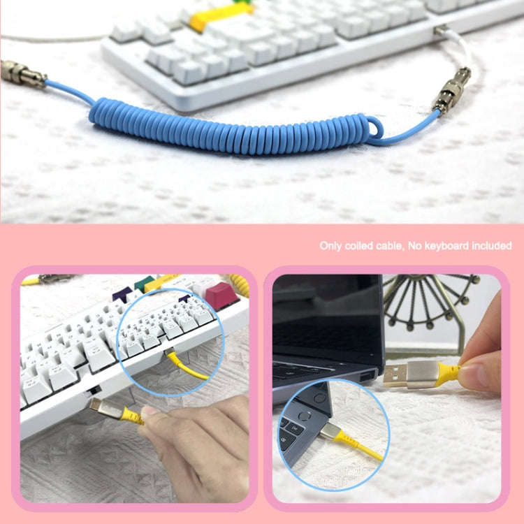 Ajazz AL60 USB To Type-C/USB-C Keyboard Extension Line Single Hole Connector, Cable Length: 2.3m(...