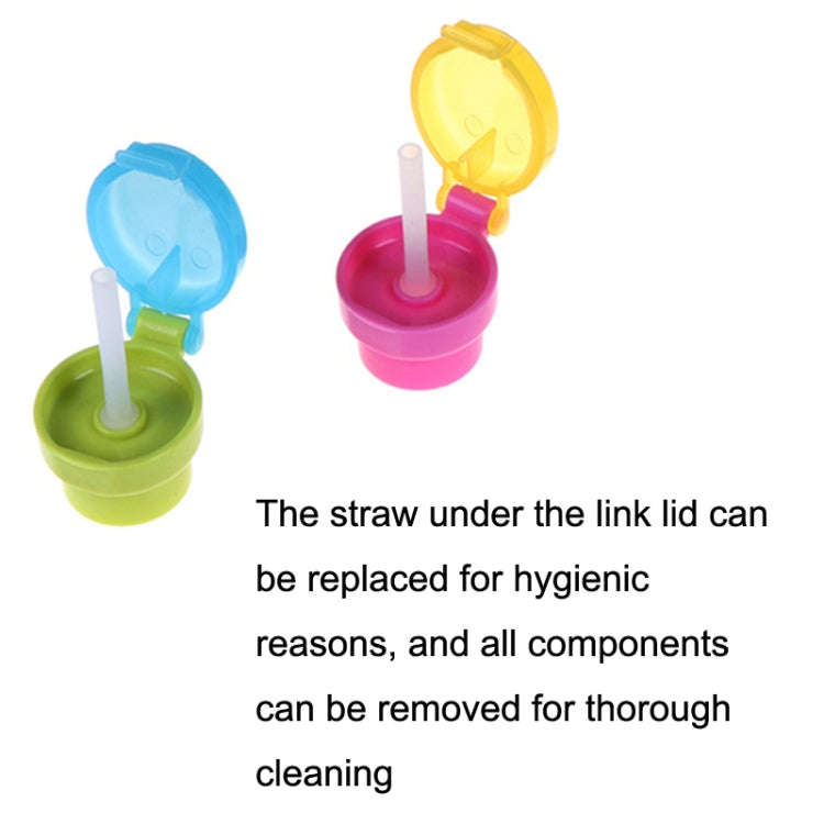 2pcs CJ07205 Baby Straw Lids Portable Drinking Straw Lids for Children(Green)