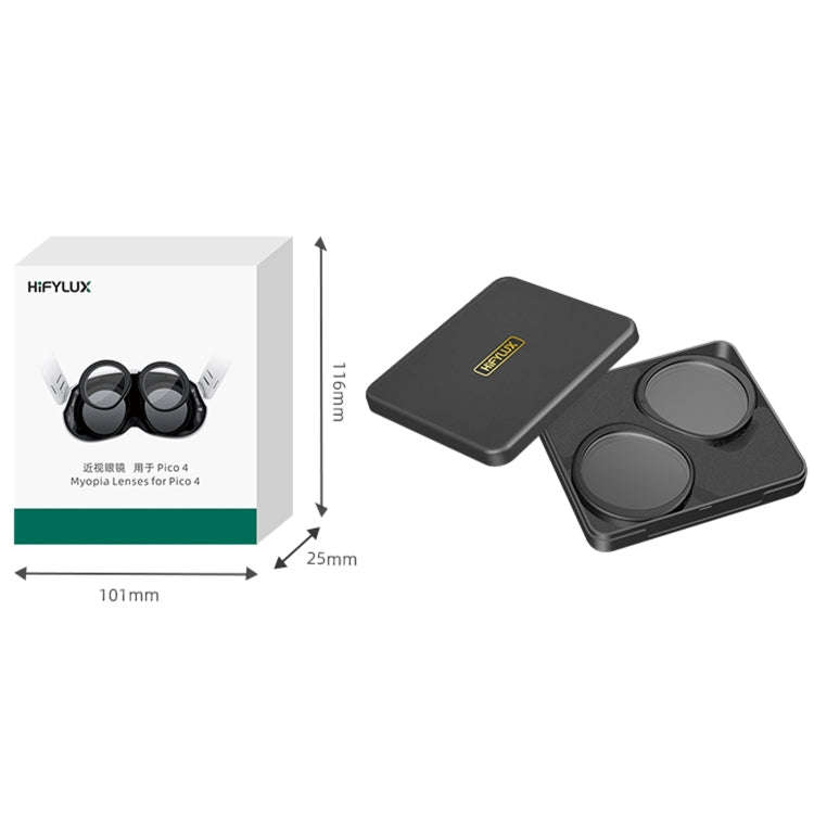 For PICO 4 Hifylux PC-QF25 1pair Magnetic Myopia Glasses Box Non-spherical Resin VR Glasses Acces...