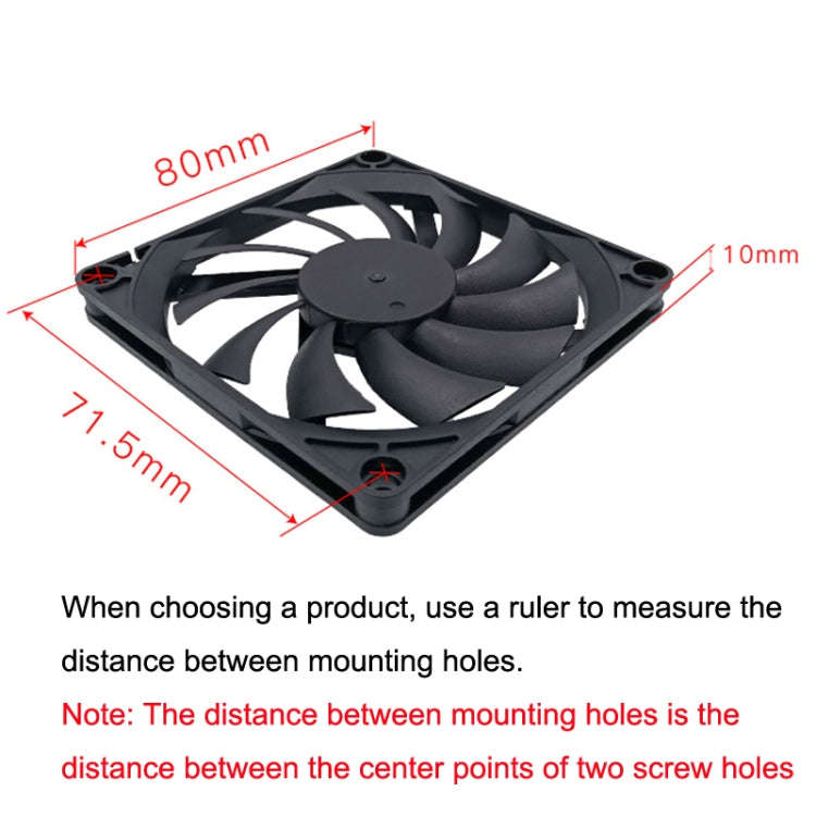 FANNER Ice Soul F8010 Ultra Thin 4pin PWM Intelligent Speed Adjustment Chassis Fan