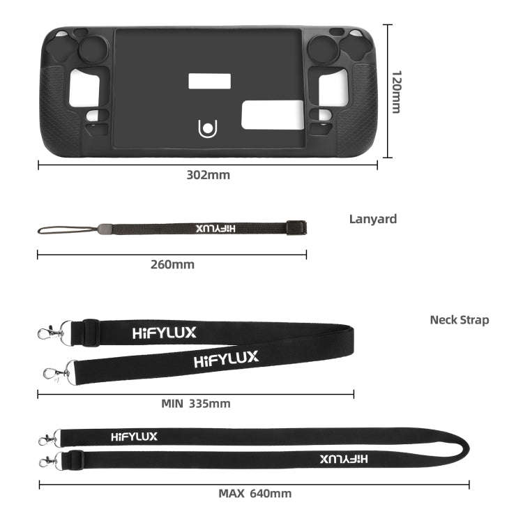 For Steam Deck Hifylux ST-PF14 Game Console Silicone Case Anti-scratch Non-slip Handheld Case Lan...