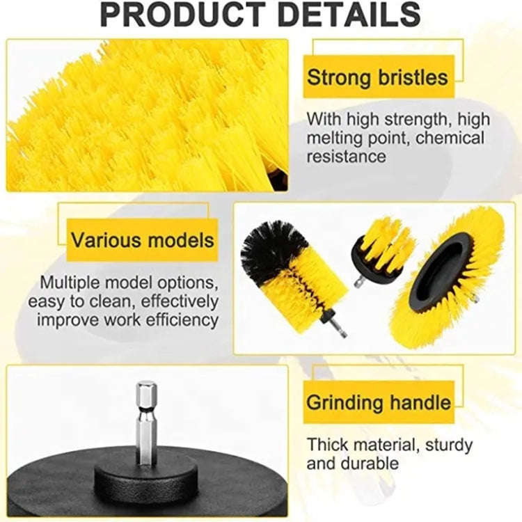 WRS-DS19 9 in 1 Electric Drill Crevice Cleaning Brushes Car Wash Tools Set(9pcs/set)