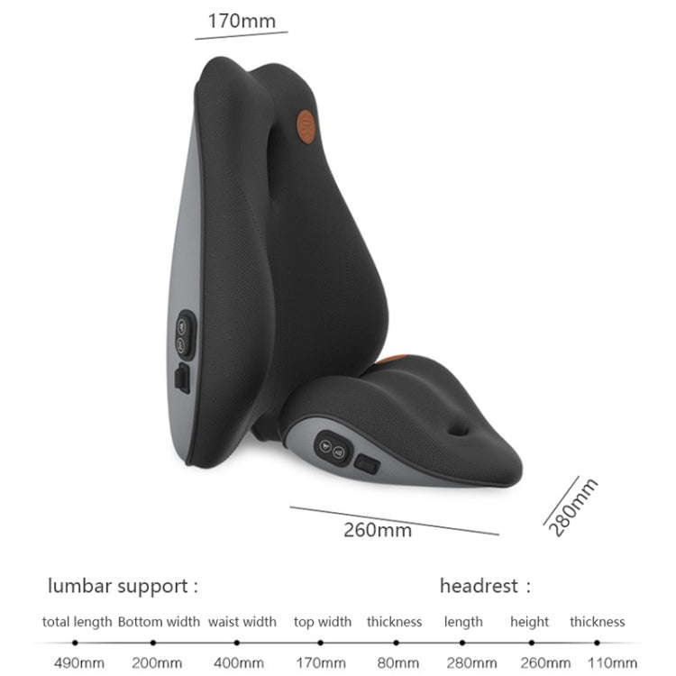 SR-21 Car Lumbar Cushion Headrest Seat Memory Foam Accessories, Style: Ordinary Headrest (Gray)