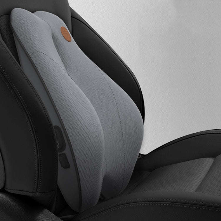 SR-21 Car Lumbar Cushion Headrest Seat Memory Foam Accessories, Style: Massage Lumbar Support (Gray)