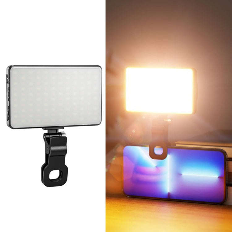 ST-120C Mobile Phone Tablet Clip Fill Light Selfie Live Camera Portable Camera Lighting(Black)