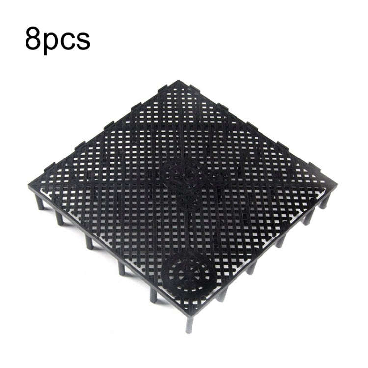 8pcs Fish Tank Bottom Filter Board Sand Mat(Black Tablet)