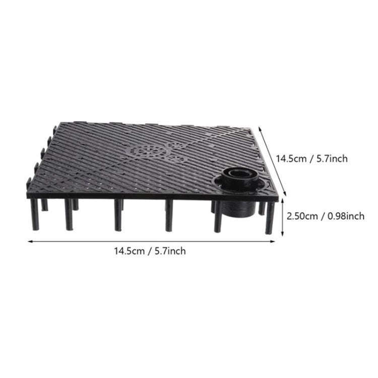 8pcs Fish Tank Bottom Filter Board Sand Mat(Black Socket)