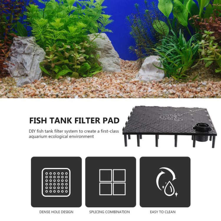 8pcs Fish Tank Bottom Filter Board Sand Mat(Black Tablet)