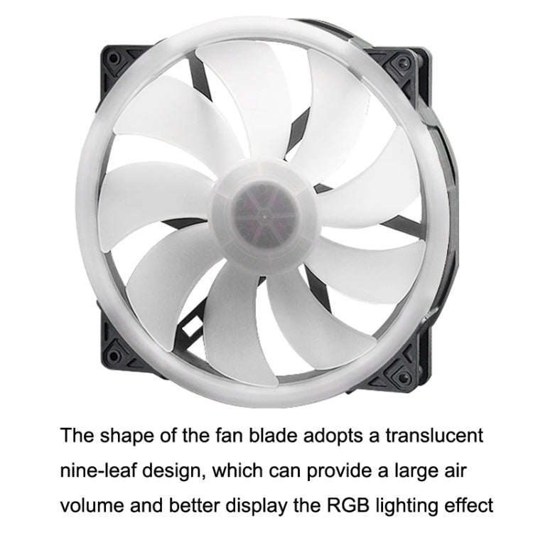 FANNER 2020 5V ARGB 20cm Large Air Volume Slow Motherboard Chassis Fan