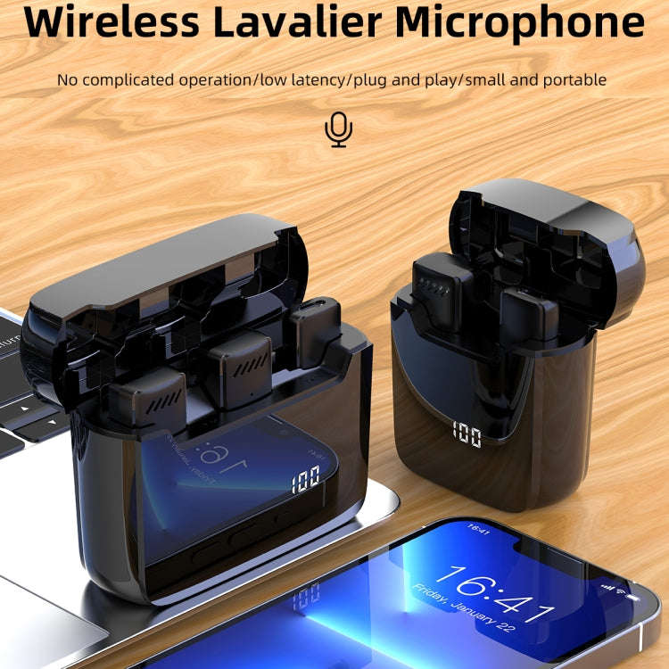 S11 Single Microphone 8 Pin Interface Wireless Lavalier Noise Canceling Microphone with Charging ...