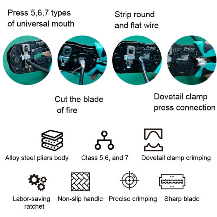 ProsKit CP-376TA Multi-Functional Network Crimping Pliers Network Crimper