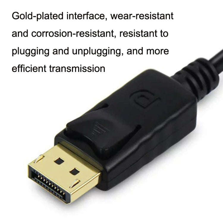 DP31 1.8m 1080P DP to DVI HD Adapter Cable Gold-plated Plug