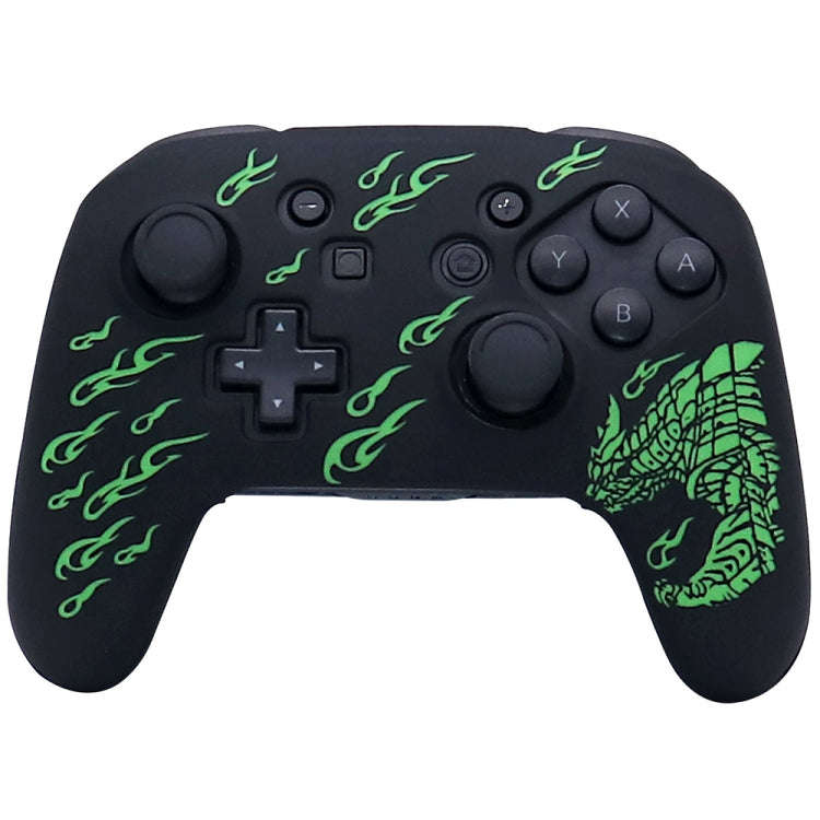 For Nintendo Switch Pro Game Handle Soft Shock Absorbing Silicone Protective Sleeve(Green)