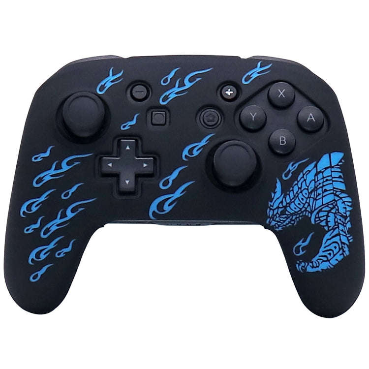 For Nintendo Switch Pro Game Handle Soft Shock Absorbing Silicone Protective Sleeve(Blue)