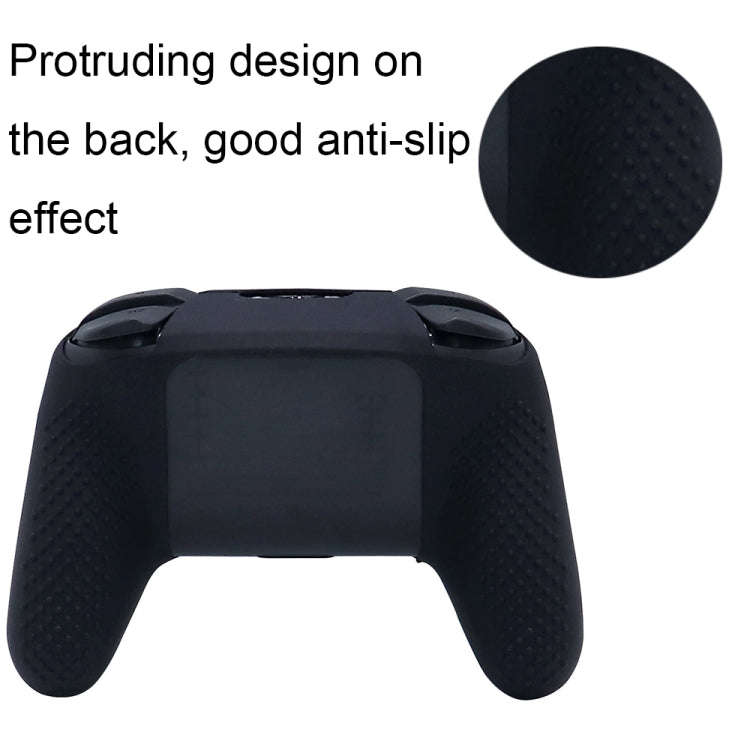 For Nintendo Switch Pro Game Handle Soft Shock Absorbing Silicone Protective Sleeve(Blue)