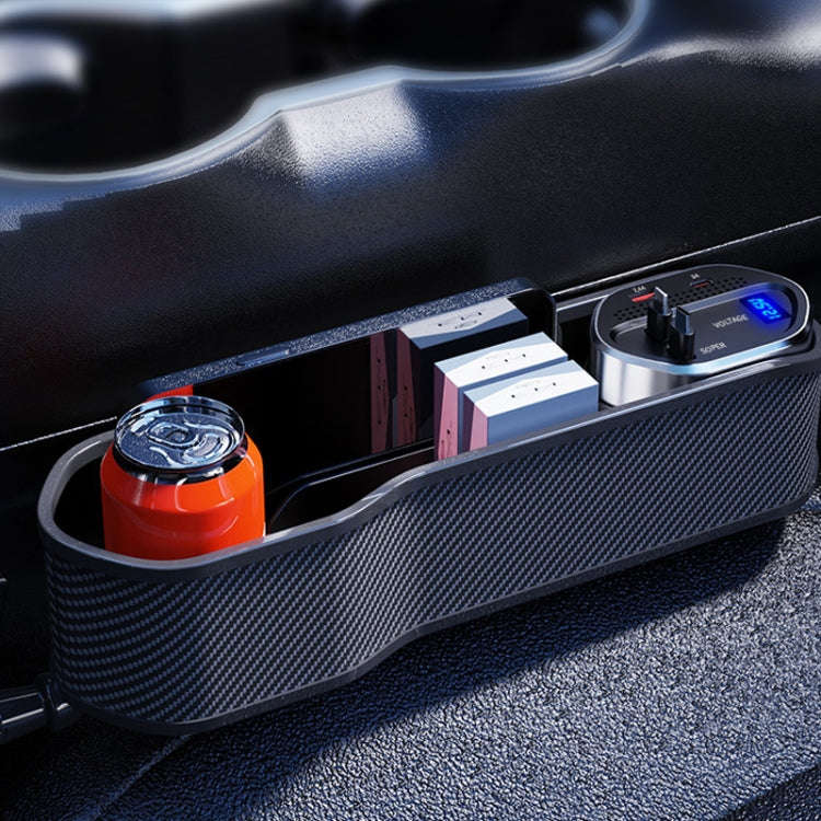 Vehicle Seat Gap Storage Box Organizer Front Seat Console Side Pocket ,Spec: Wireless Charging Up...