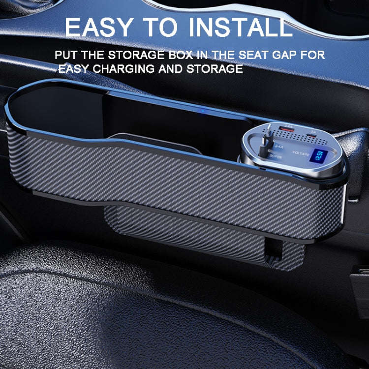 Vehicle Seat Gap Storage Box Organizer Front Seat Console Side Pocket ,Spec: Wireless Charging Up...