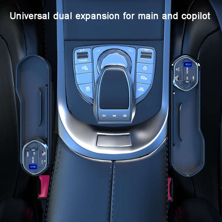 Vehicle Seat Gap Storage Box Organizer Front Seat Console Side Pocket ,Spec: Wireless Charging Up...