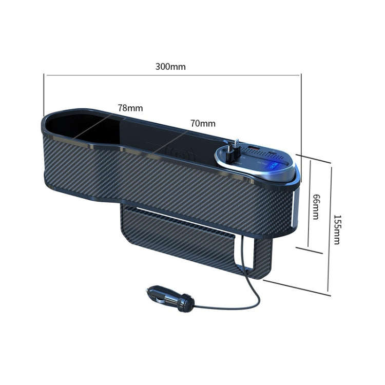 Vehicle Seat Gap Storage Box Organizer Front Seat Console Side Pocket ,Spec: Wireless Charging Up...