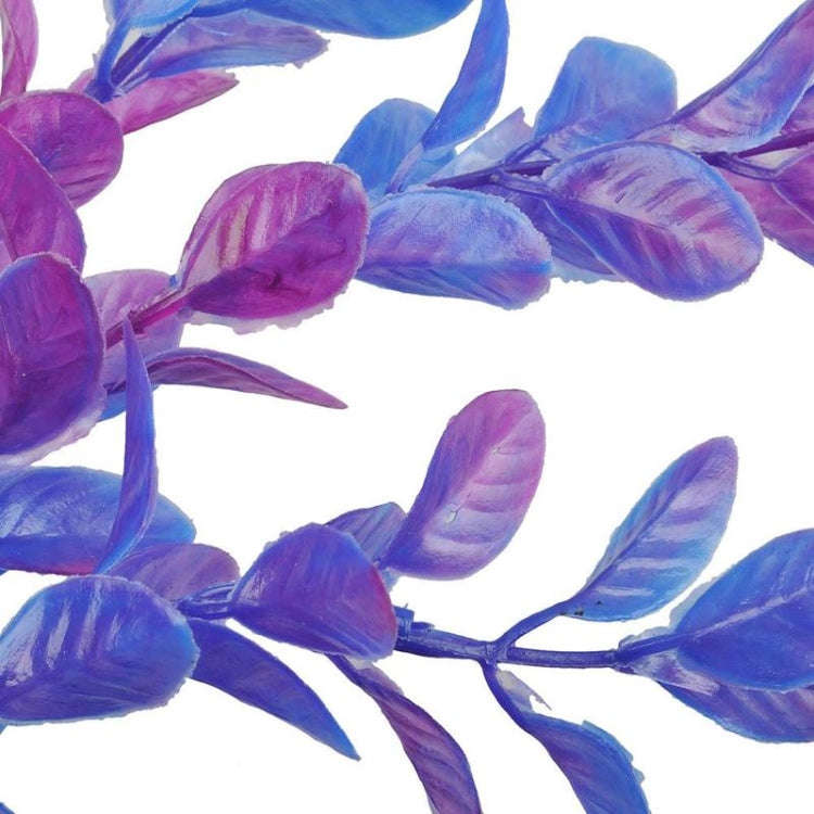 25cm Fish Tank Simulation Water Plants Aquarium Fish Tank Decoration Plastic Water Plants(Purple)