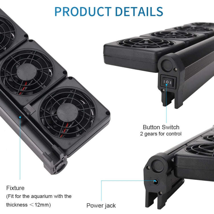 Fish Tank Cooling Fan Cooling Silent Aquarium Fan, Specification: 1 Head US Plug