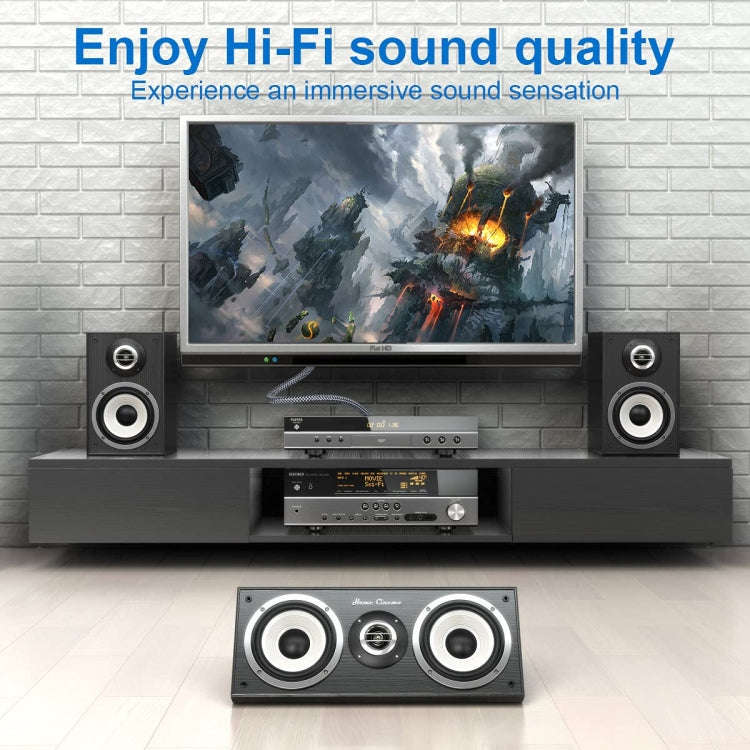 10m Pure Copper RCA Coaxial HIFI Digital Audio Cable SPDIF Subwoofer Speaker Cable(Silver Gray)