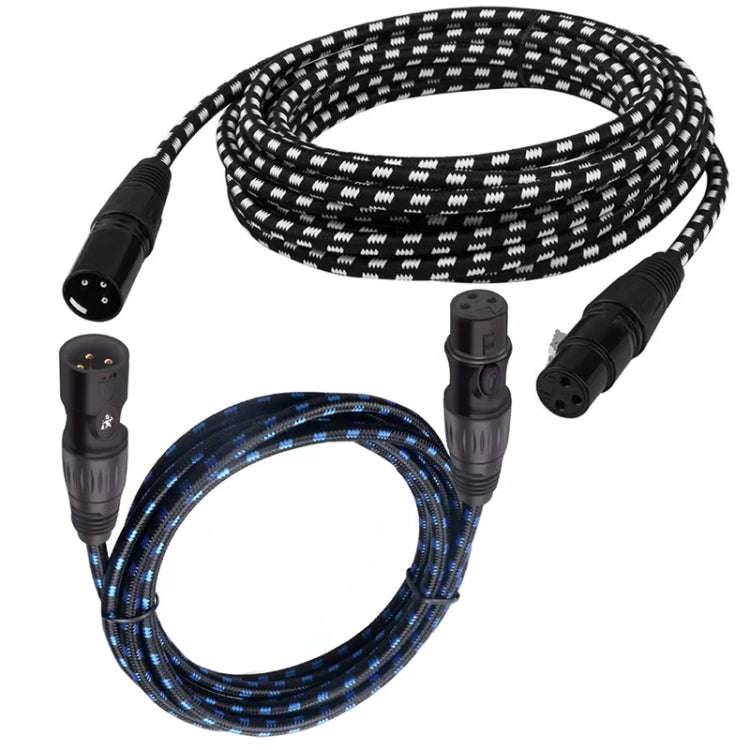 KN006 2m Male To Female Canon Line Audio Cable Microphone Power Amplifier XLR Cable(Black Blue)