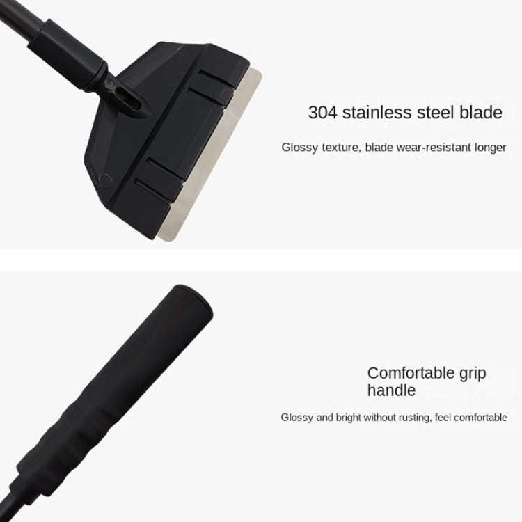 33cm 1 Section+5 Blades Fish Tank Algae Scraper Widen Aquarium Long Handle Scraper(Black)