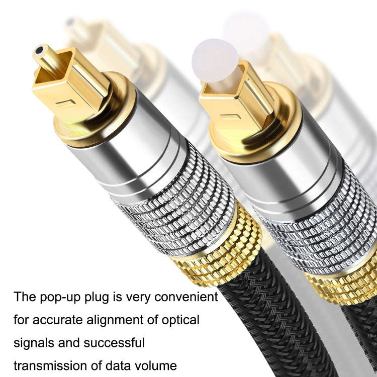 CO-TOS101 5m Optical Fiber Audio Cable Speaker Power Amplifier Digital Audiophile Square To Squar...