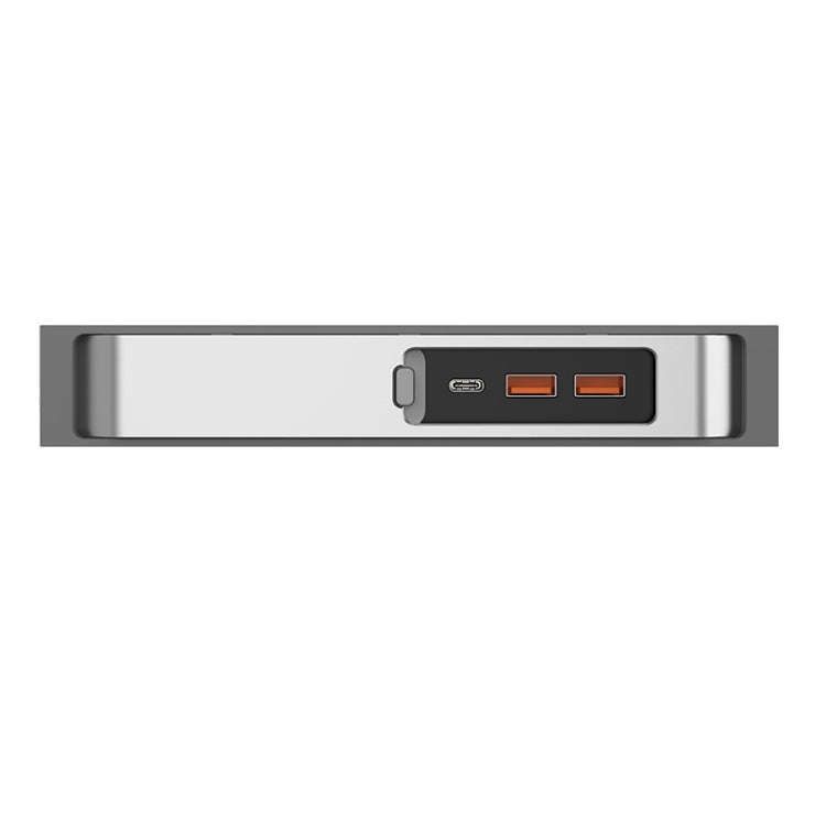 For Tesla Model 3/Y Car USB-C/Type-C+2 USB 3.0 Port Docking Station HUB(Silver)