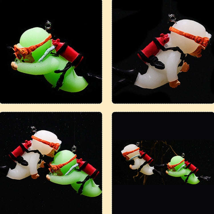 Diver Aquarium Pendant Fish Tank Aquascape Ornament Decoration(Fluorescent)