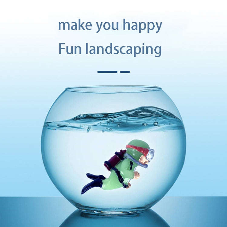 Diver Aquarium Pendant Fish Tank Aquascape Ornament Decoration(With Camera Fluorescent)