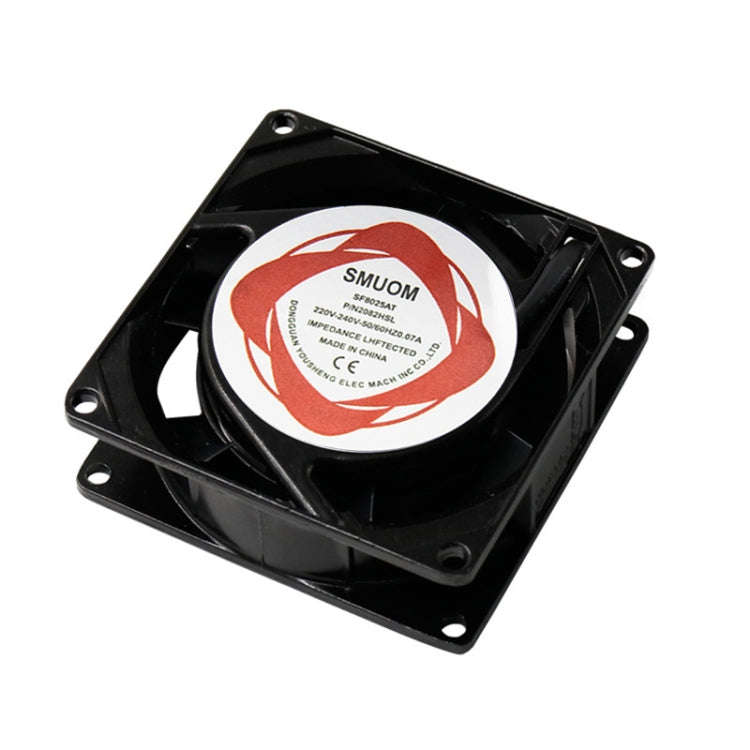 SMUOM SF8025AT 110V Double Ball Bearing 8cm Silent Chassis Cabinet Cooling Fan