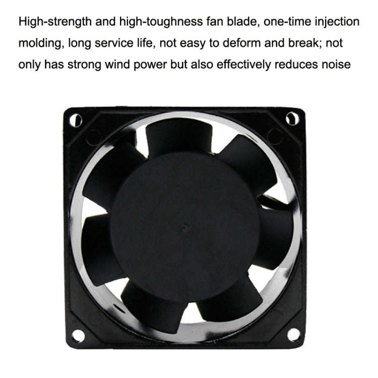 SMUOM SF8025AT 110V Double Ball Bearing 8cm Silent Chassis Cabinet Cooling Fan