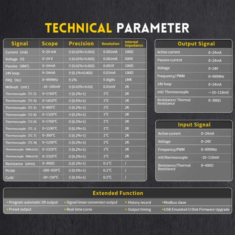 FNIRSI SG-004A 4-20mA Multi-Function Signal Generator Current Pressure Thermal Resistance Calibra...