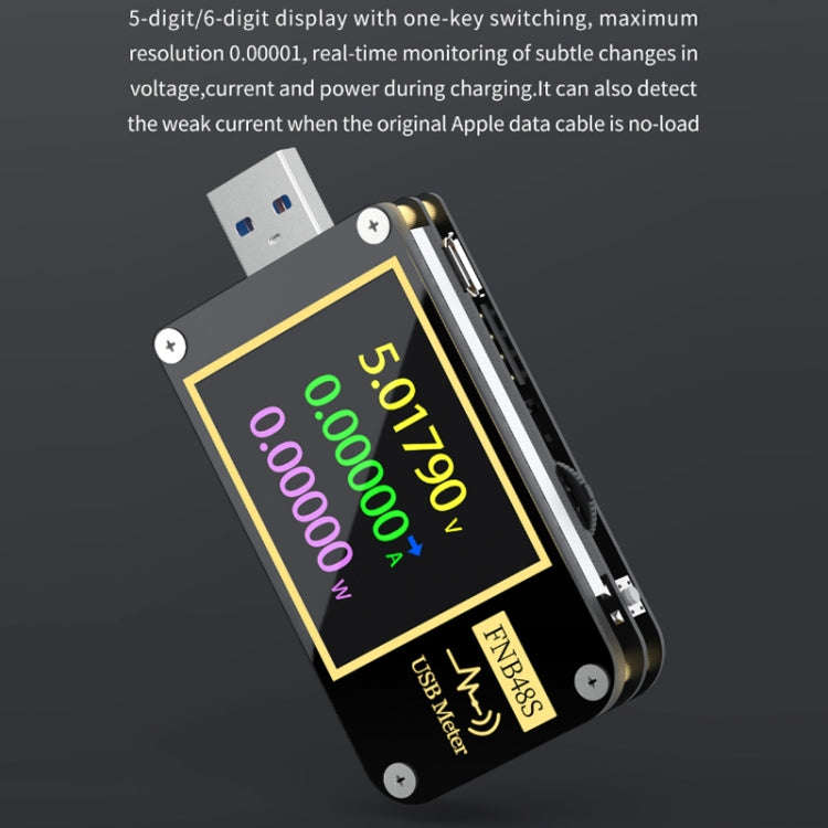 FNIRSI FNB48S USB Voltage Ammeter Multifunctional Fast Charge Tester, Specification: Bluetooth