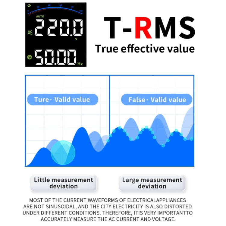 FNIRSI S1 Digital High Precision Fully Automatic Digital Multimeter(Blue)