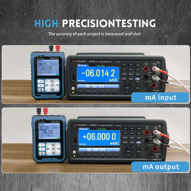 FNIRSI SG-003A Multifunctional PWM Signal Generator 4-20ma Voltage Current Calibrator, EU Plug(Blue)