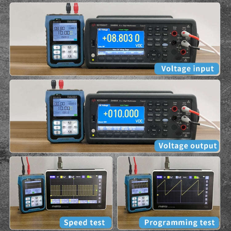 FNIRSI SG-003A Multifunctional PWM Signal Generator 4-20ma Voltage Current Calibrator, EU Plug(Blue)