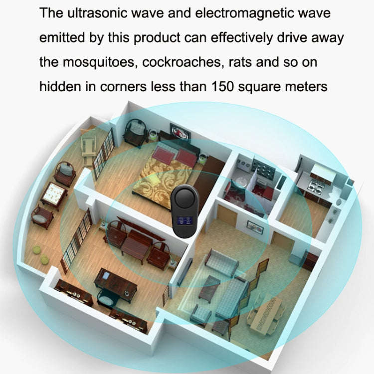 High Power Display Ultrasonic Mouse Repellent Mosquito Repellent Home Intelligent Insect Repellen...