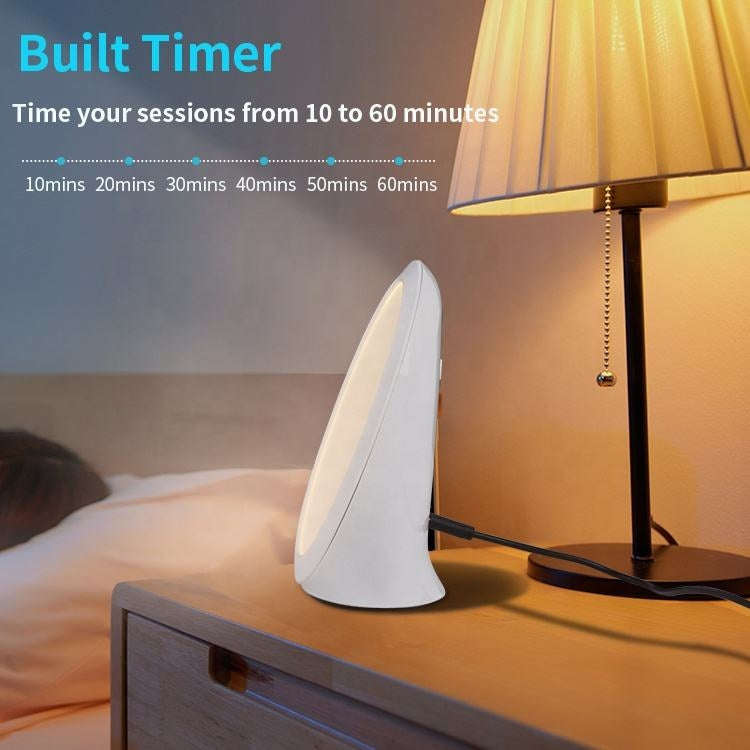 JSK-SL02 LED SAD Touch Timing Stepless Dimming Therapy Mood Desk Lamp Simulate Natural Light UK Plug