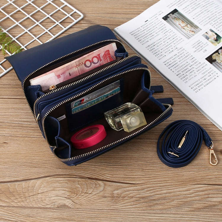 Women Multi-Card Wallet Clutch Bag Large Capacity Casual Single Shoulder Crossbody Bag(Claret)