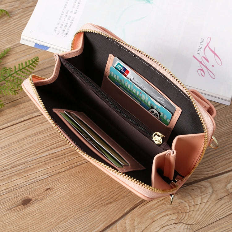 Printed Phone Bag Floral Woman Multifunctional Crossbody Bag Multi Card Shoulder Bag(Blue)