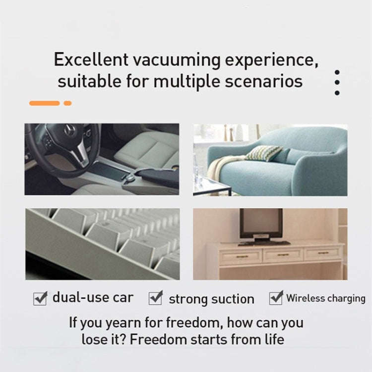 Small Wireless Charging Car Vacuum Cleaner Handheld High Power Vacuum Cleaner, Sort by color: 117...