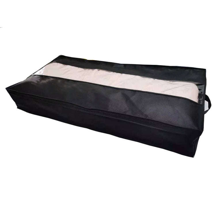 Non-Woven Quilt Storage Bag Home Dustproof Finishing Bag Moving Packing Bag 100 x 50 x 15cm(Black)